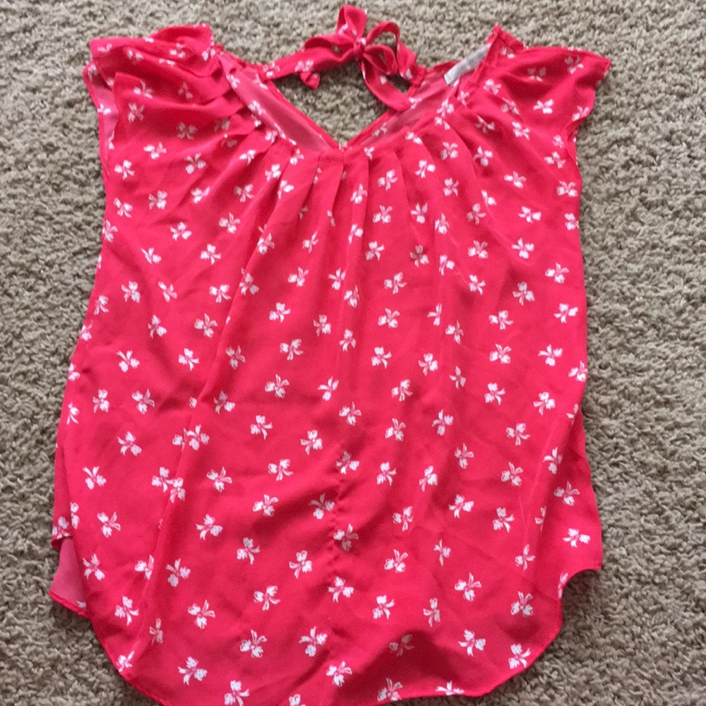 Lauren Conrad XS bow sleeved top